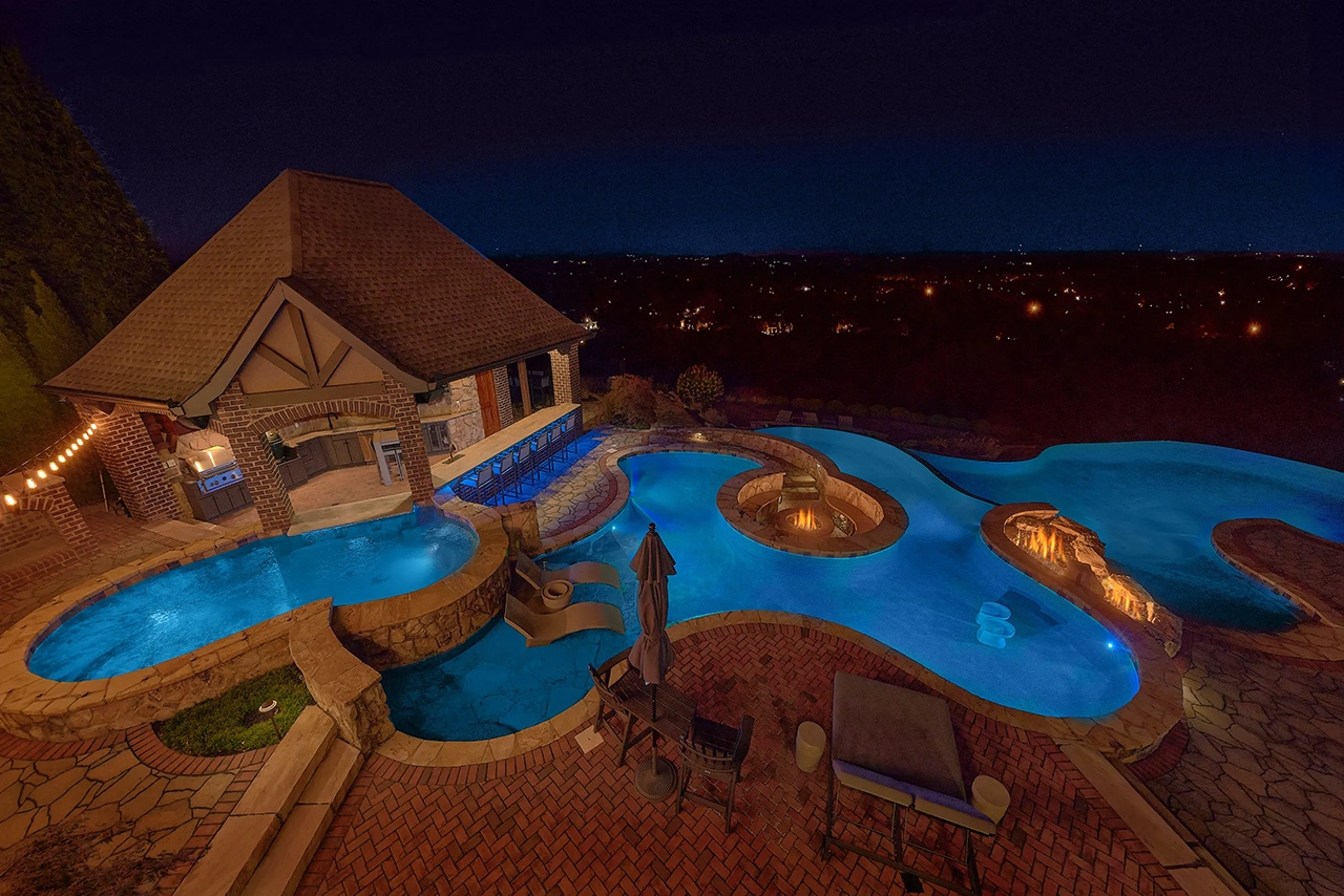 Pool from the Deck at Night