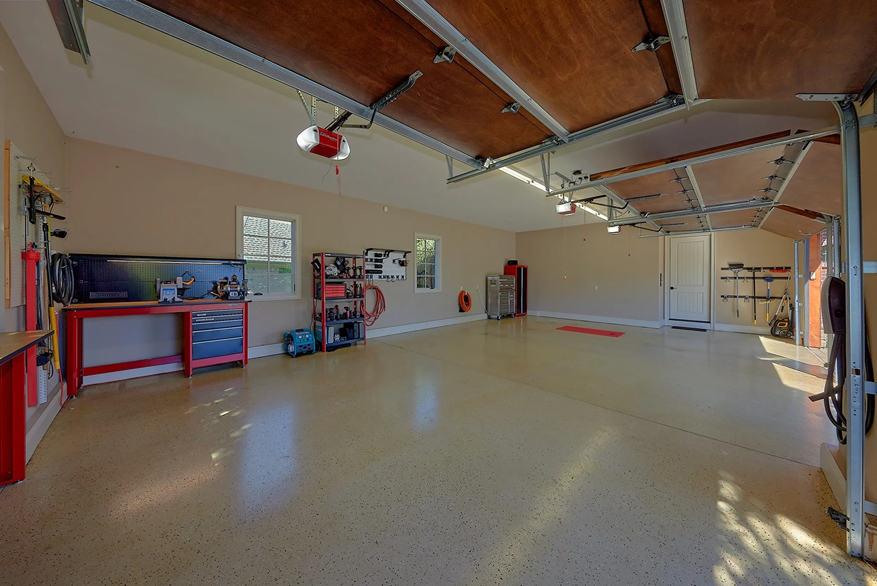 Three Car Garage with EV Charging Station