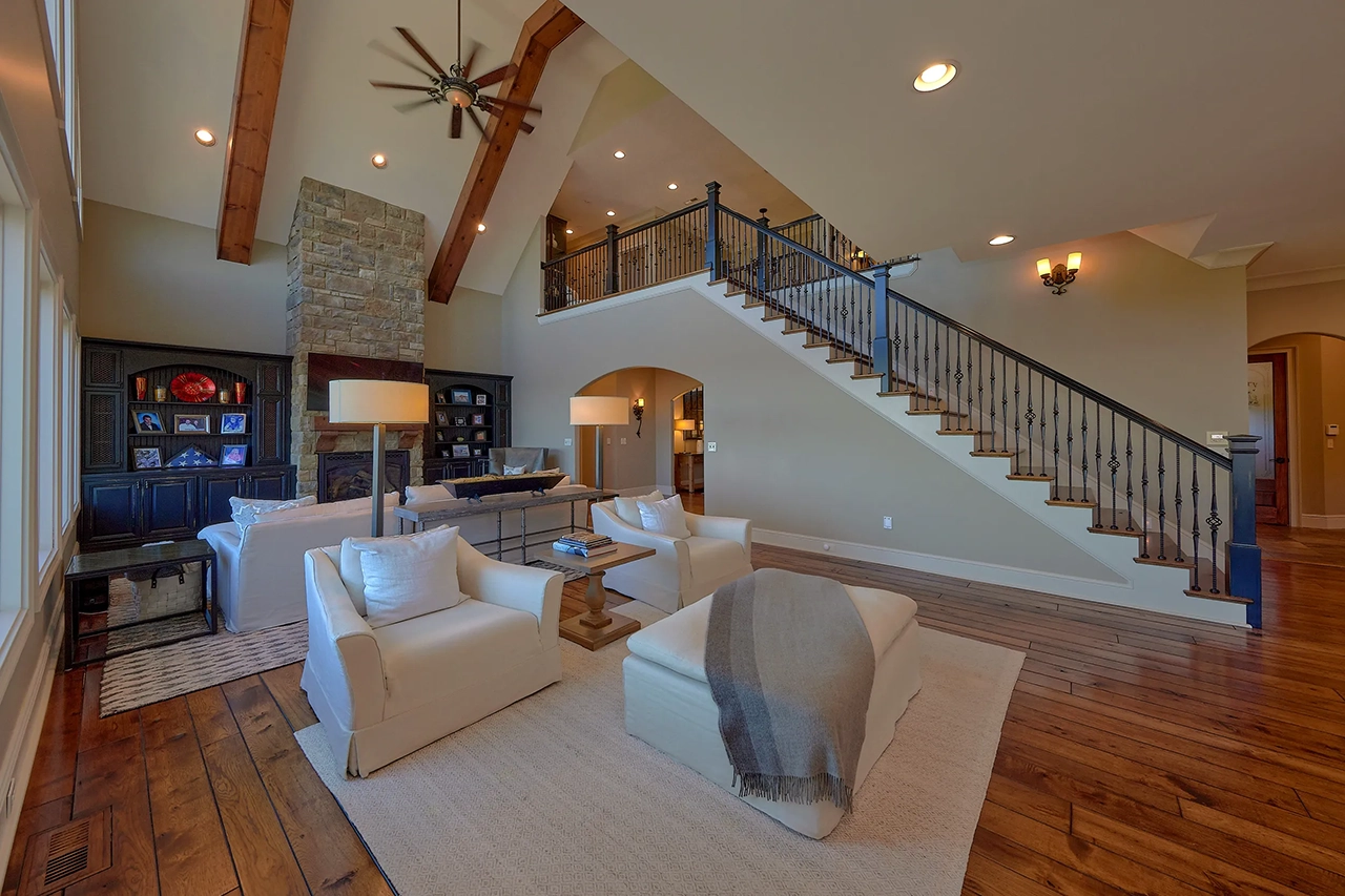 Open Living Room with Stairs View