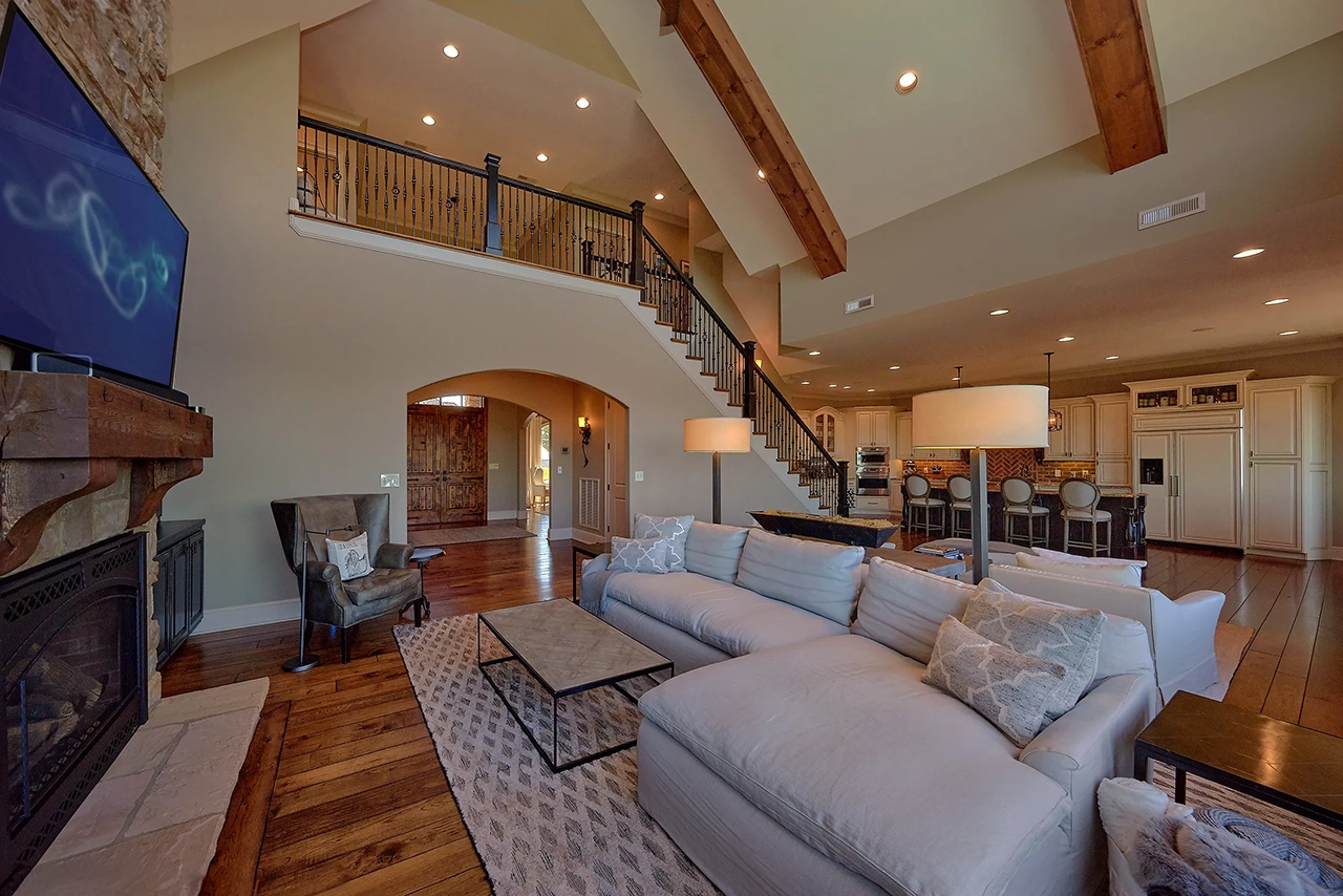 Open Living Room with Chef's Kitchen View